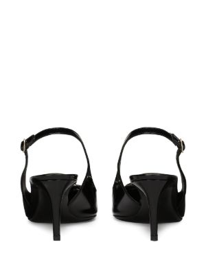logo-plaque slingback pumps