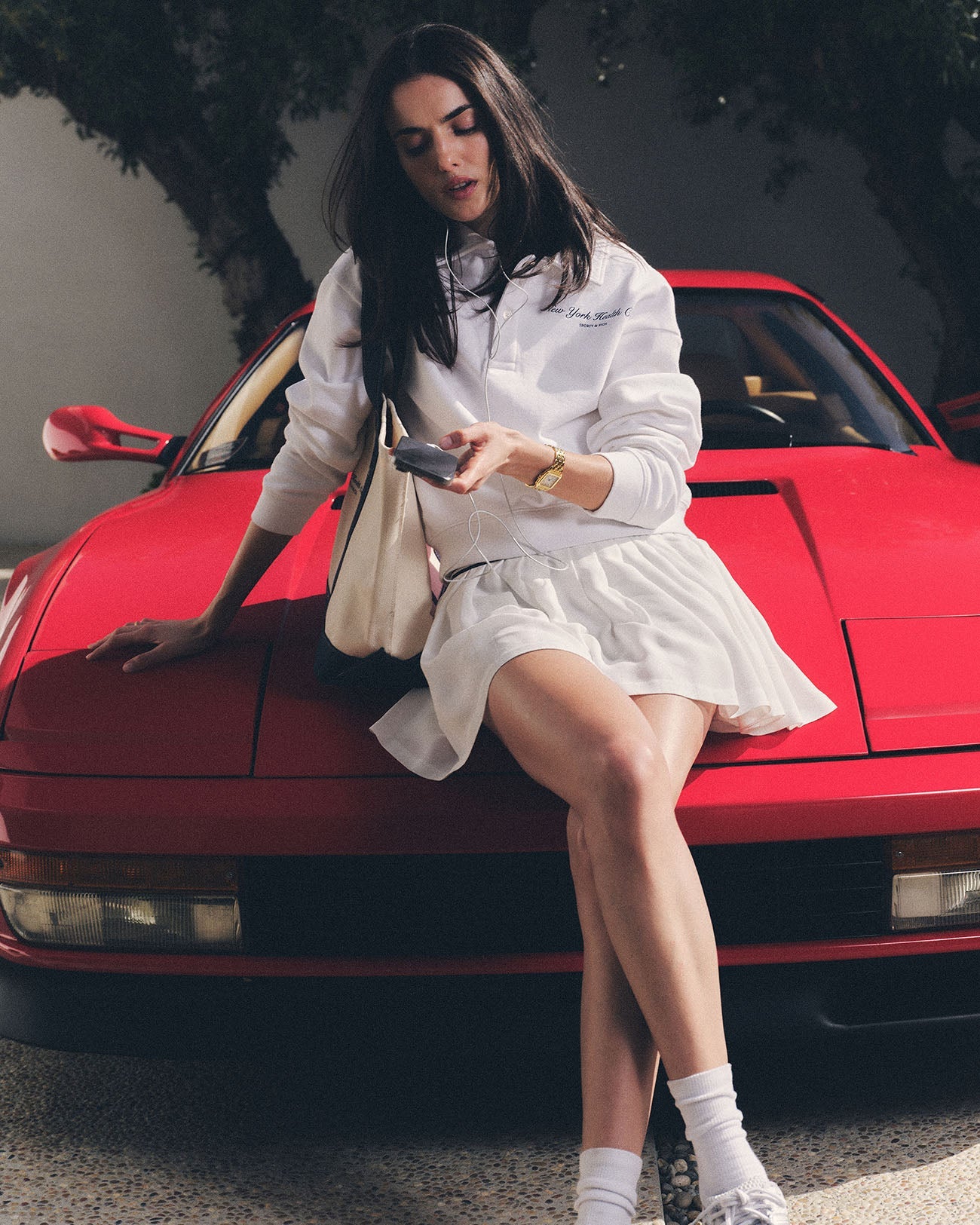 NY Health Club Polo - White/Navy