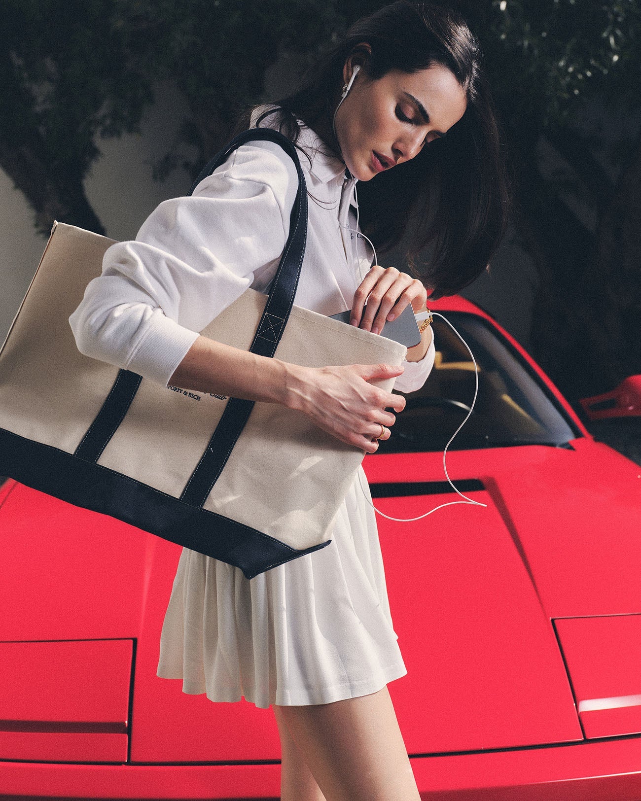 NY Health Club Tote Bag - Natural/Navy