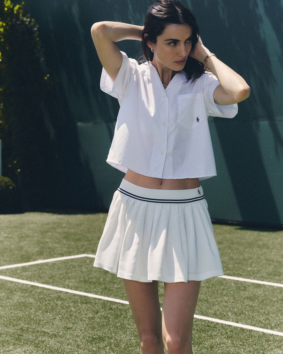 SRC Logo Abigail Skirt - White/Navy