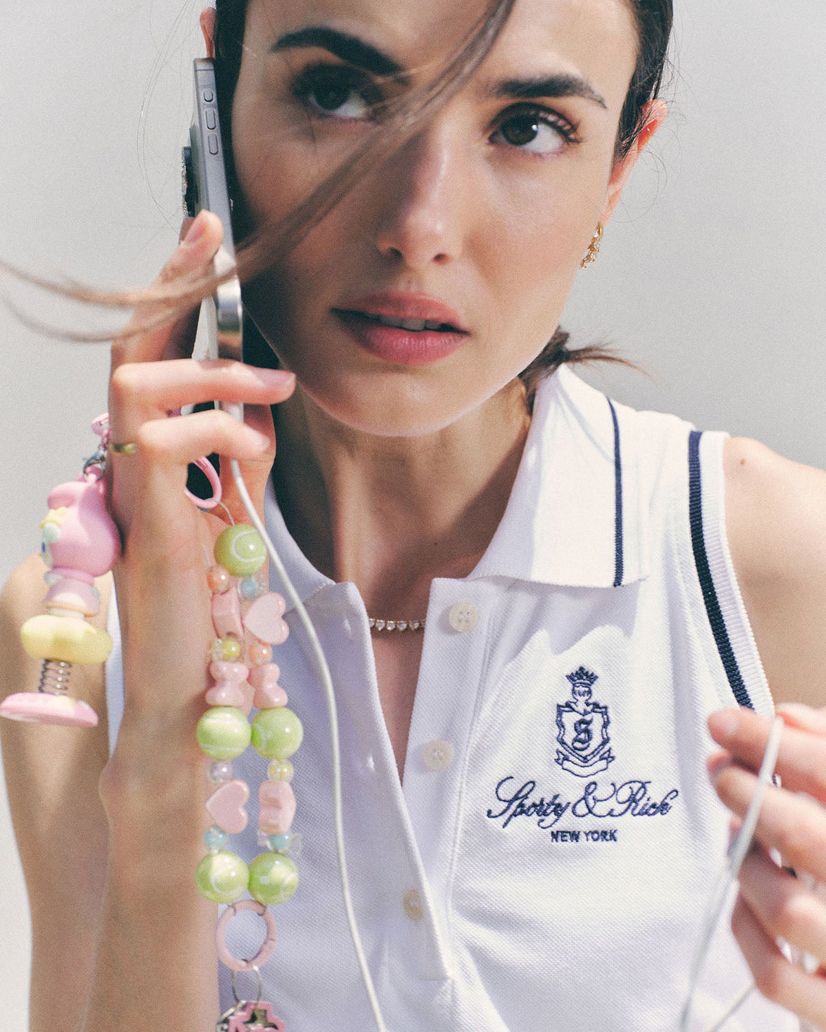 Vendome Pique Polo Dress - White/Navy