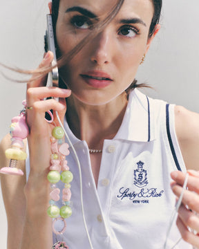 Vendome Pique Polo Dress - White/Navy