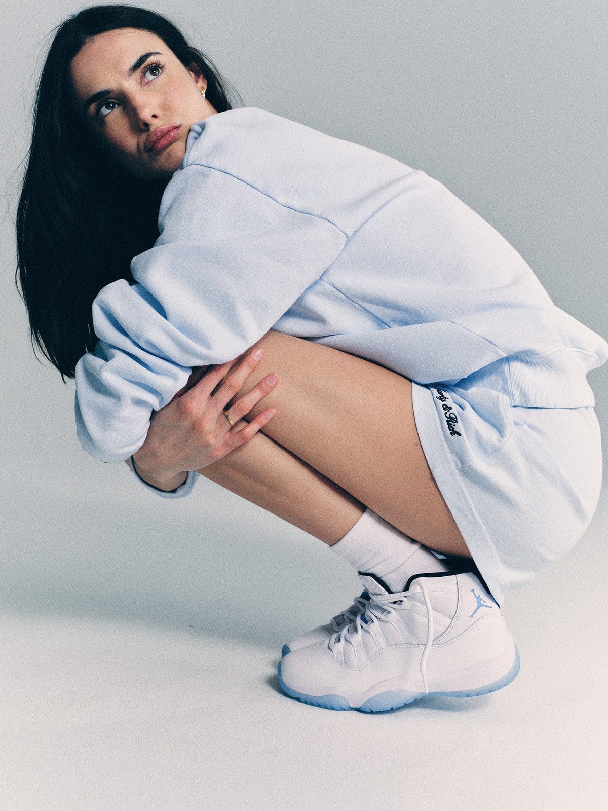 Syracuse Embroidered Crewneck - Ciel/Navy