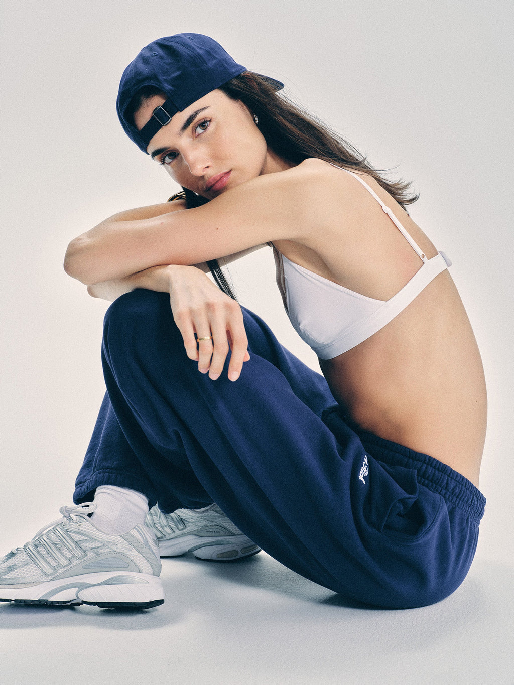 Syracuse Embroidered Sweatpant - Navy/White