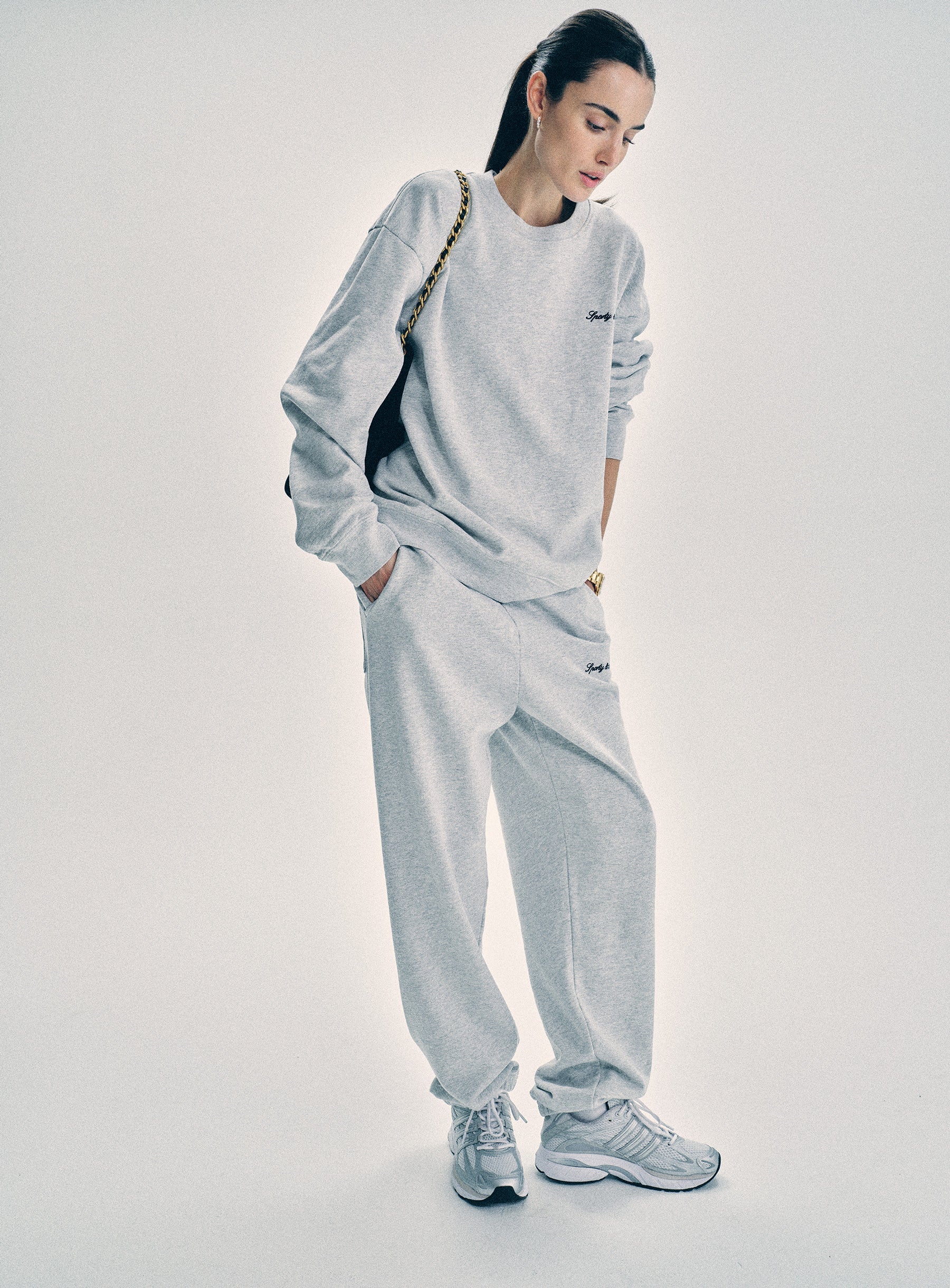 Syracuse Embroidered Crewneck - Heather Gray/Navy