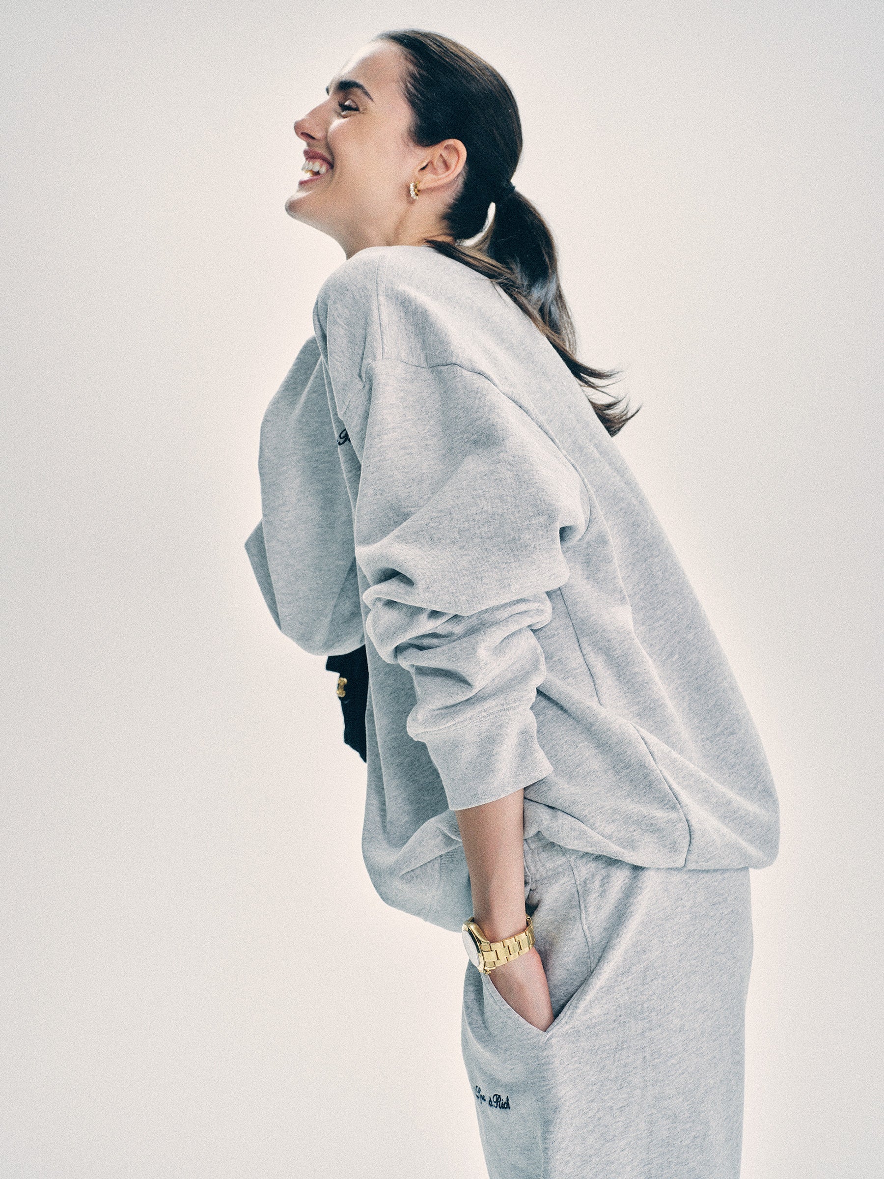 Syracuse Embroidered Crewneck - Heather Gray/Navy