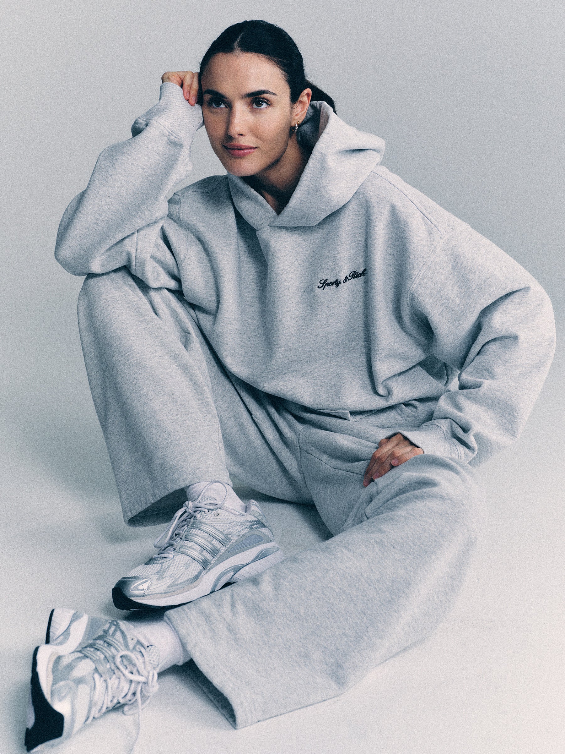 Syracuse Embroidered Hoodie - Heather Gray/Navy