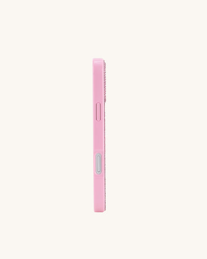 Artificial Crystal Angel Wings Phone Case - Pink