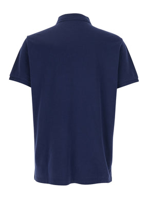 Polo ralph lauren Blue Polo Shirt with Large Pony Detail on the Front in Cotton Piquet Man