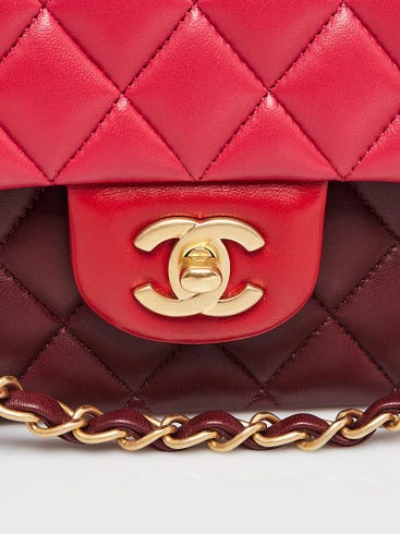 Chanel Mini Rectangular Classic Tricolor Lambskin Single Flap crossbody bag