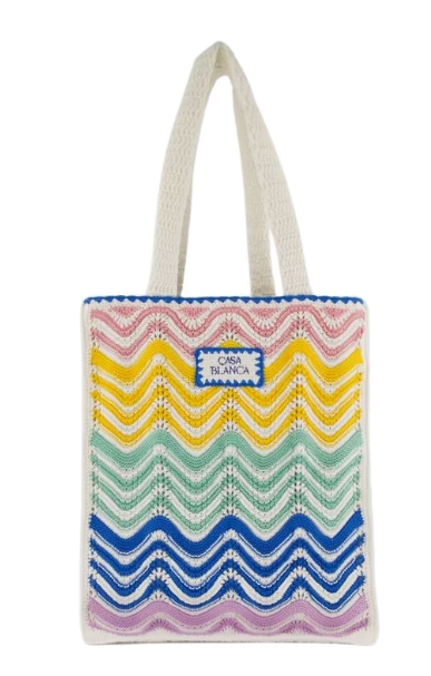 Casablanca Gradient Wave Crochet Shopper Bag