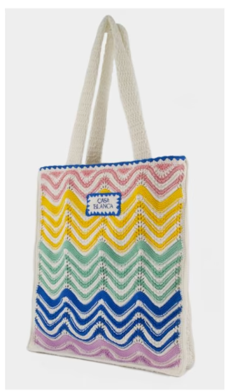 Casablanca Gradient Wave Crochet Shopper Bag
