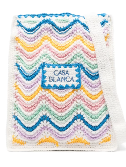 Casablanca Gradient Wave Crochet Crossbody Bag