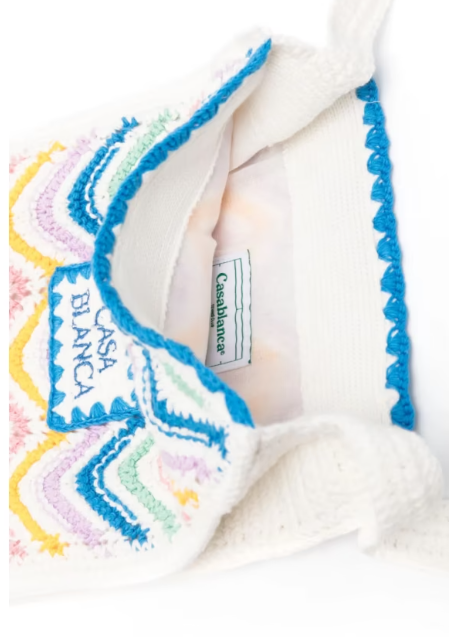 Casablanca Gradient Wave Crochet Crossbody Bag