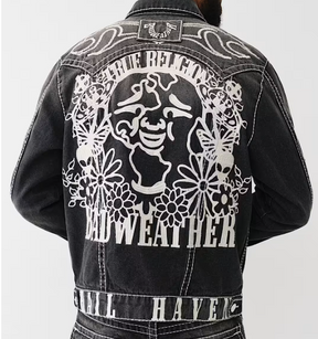 BW x TR BIG T FLAME TRUCKER JACKET