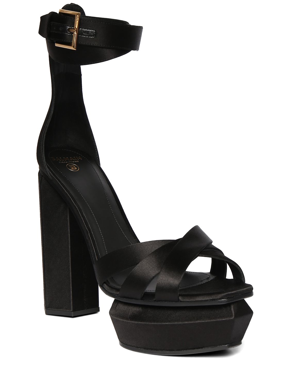 Balmain 95mm Ava platform poly sandals