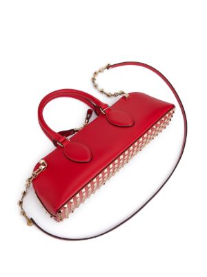 Rockstud E/W leather handbag