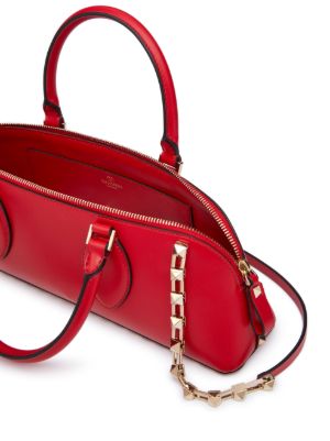 Rockstud E/W leather handbag