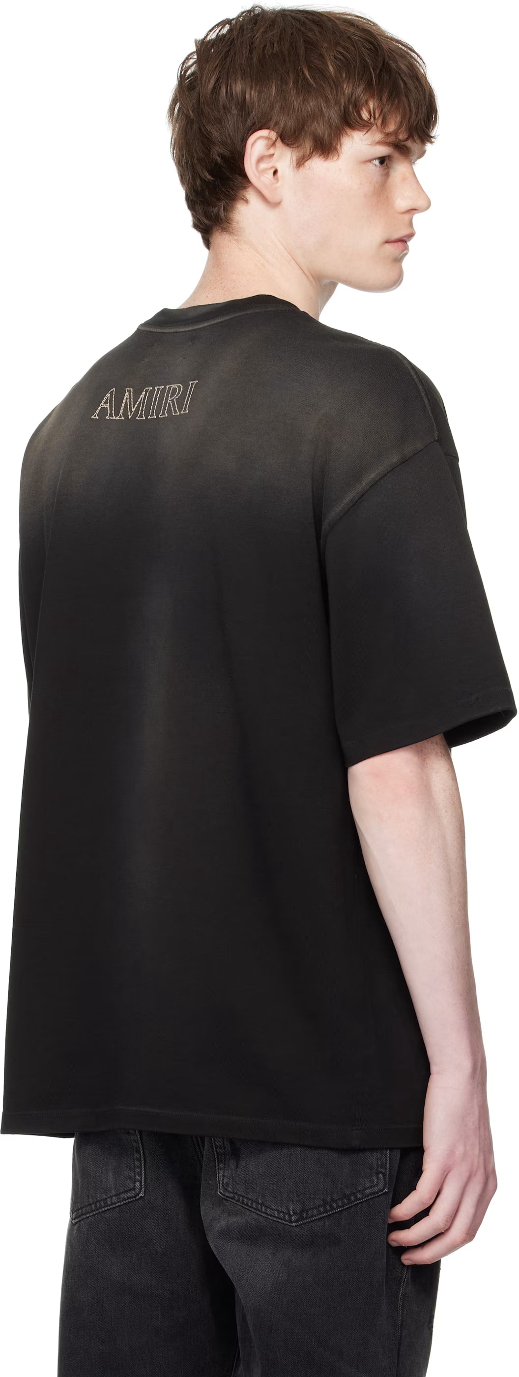 Black MA Outline Oversized T-shirt