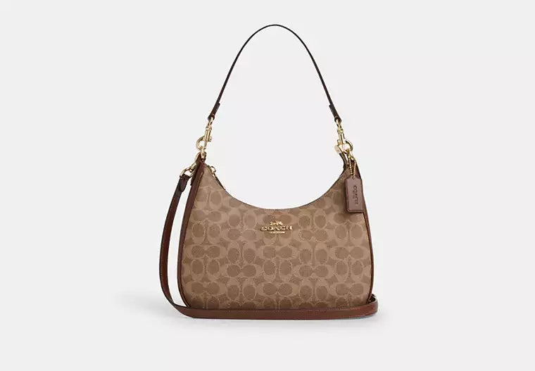 Coach Teri Hobo Bag In Signature Canvas - Bags | Shop From The Mirage