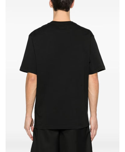Kenzo Embroidered Patch Crew Neck Short Sleeve Cotton T-Shirt