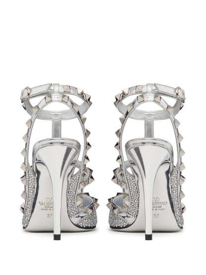 Rockstud 100mm crystal-embellished pumps
