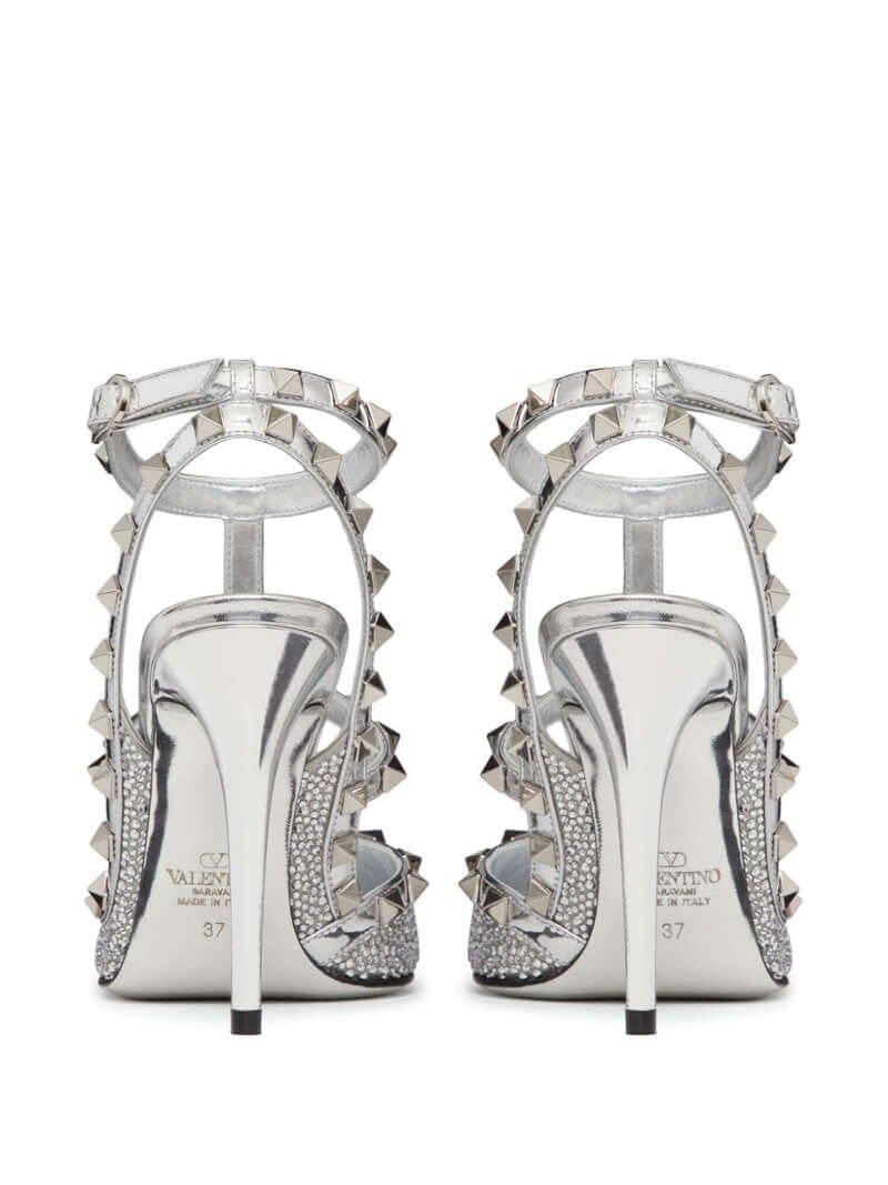 Rockstud 100mm crystal-embellished pumps
