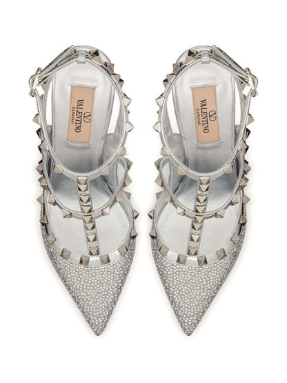 Rockstud 100mm crystal-embellished pumps