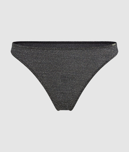 Signature metallic thong
