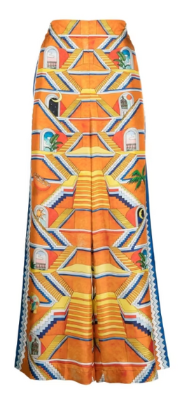 Casablanca Printed Wide Leg Trousers