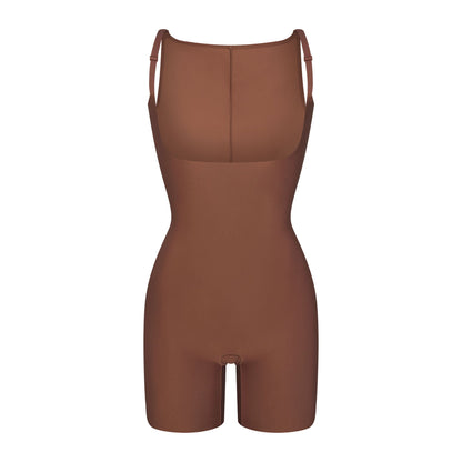 Skims Body Core Sculpt Back Smoothing Open Bust Mid Thigh Bodysuit