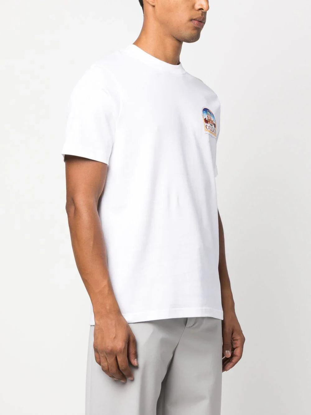 Casablanca Vue De L'Arche Printed T-Shirt in White