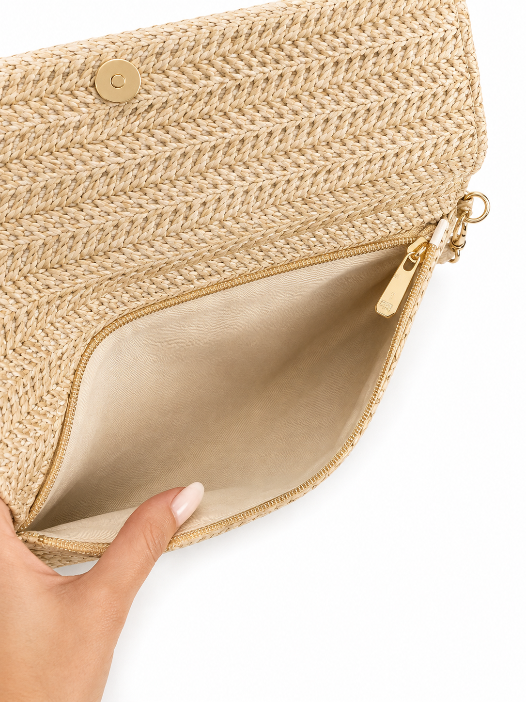 Christian Dior Beauty VIP GWP Converted Straw Raffia Woven Pouch Bag