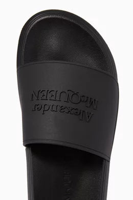 Alexander McQueen Pool Slides in Rubber