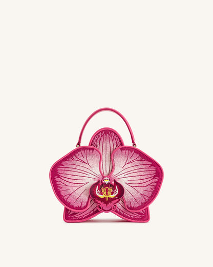 Flora Orchid Shaped Top Handle Bag - Purple