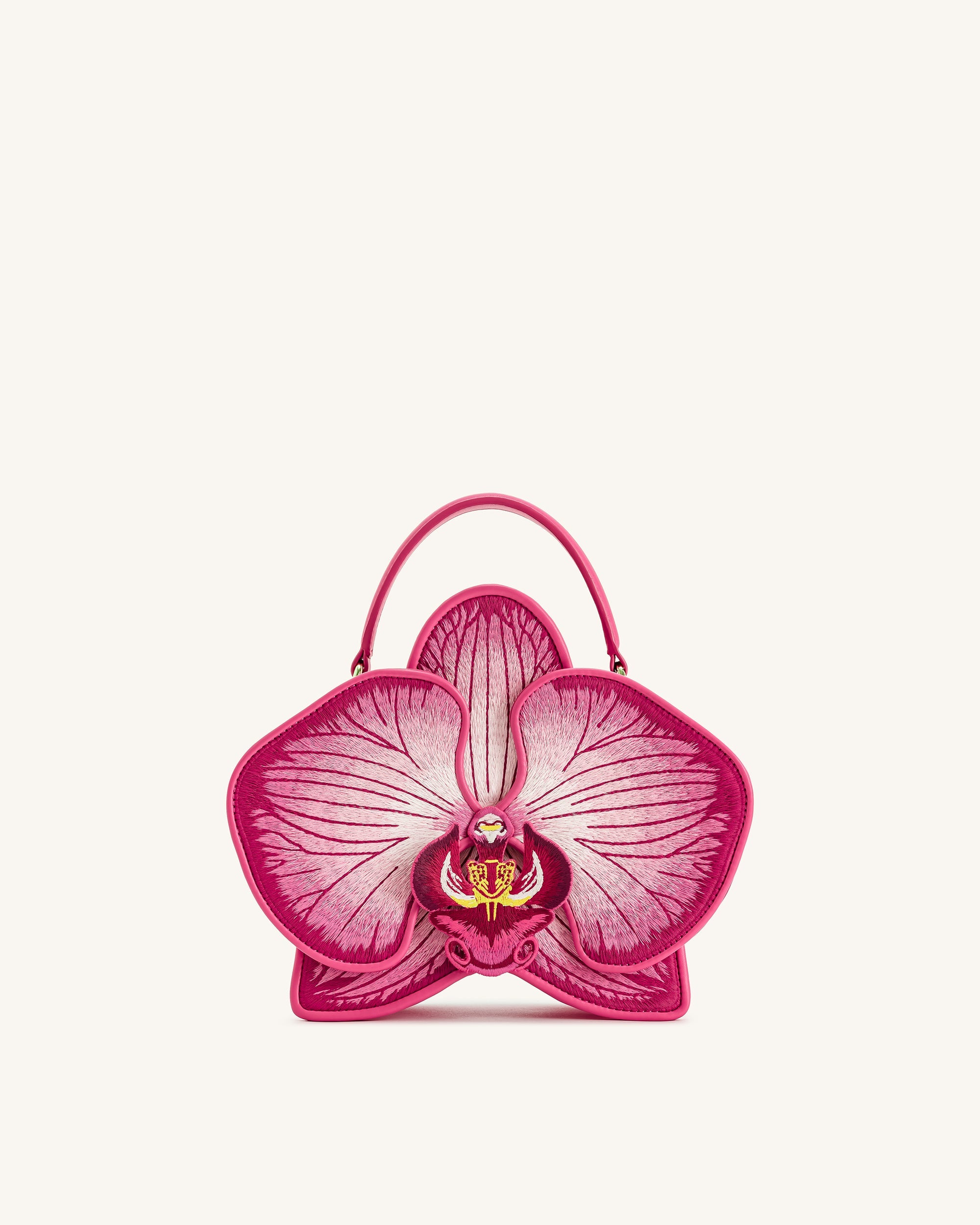 Flora Orchid Shaped Top Handle Bag - Light Green