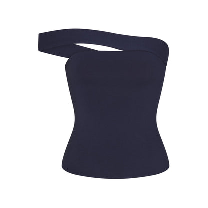 Cotton Jersey Asymmetrical Top