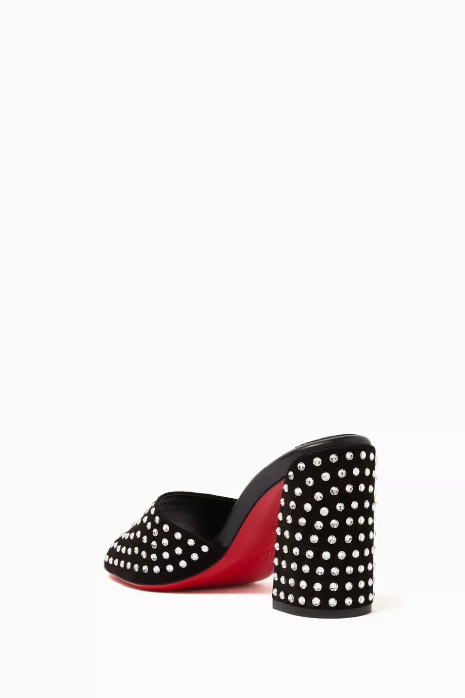 Jane 85 Strass Mules in Calf Leather