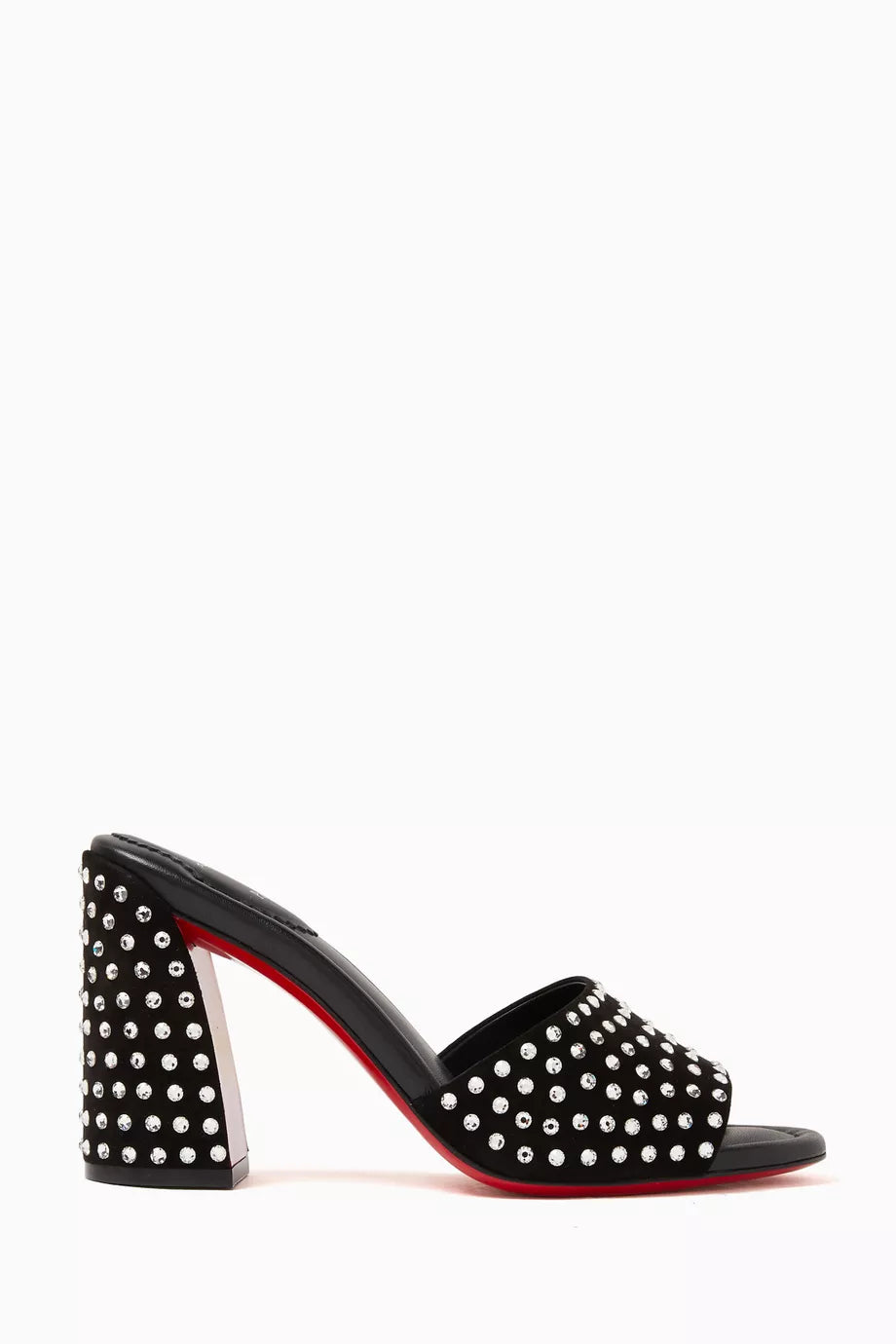 Jane 85 Strass Mules in Calf Leather