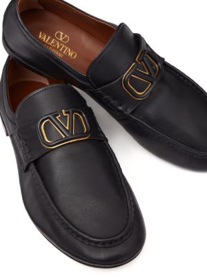 VLogo Signature leather loafers