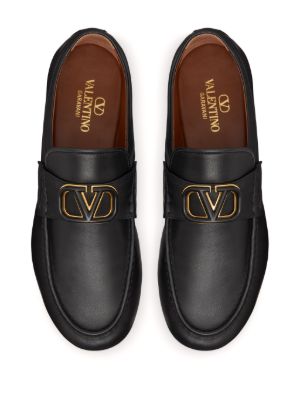 VLogo Signature leather loafers