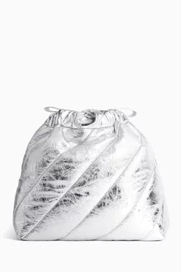 Balenciaga Small Crush Tote Bag in Metallized Leather
