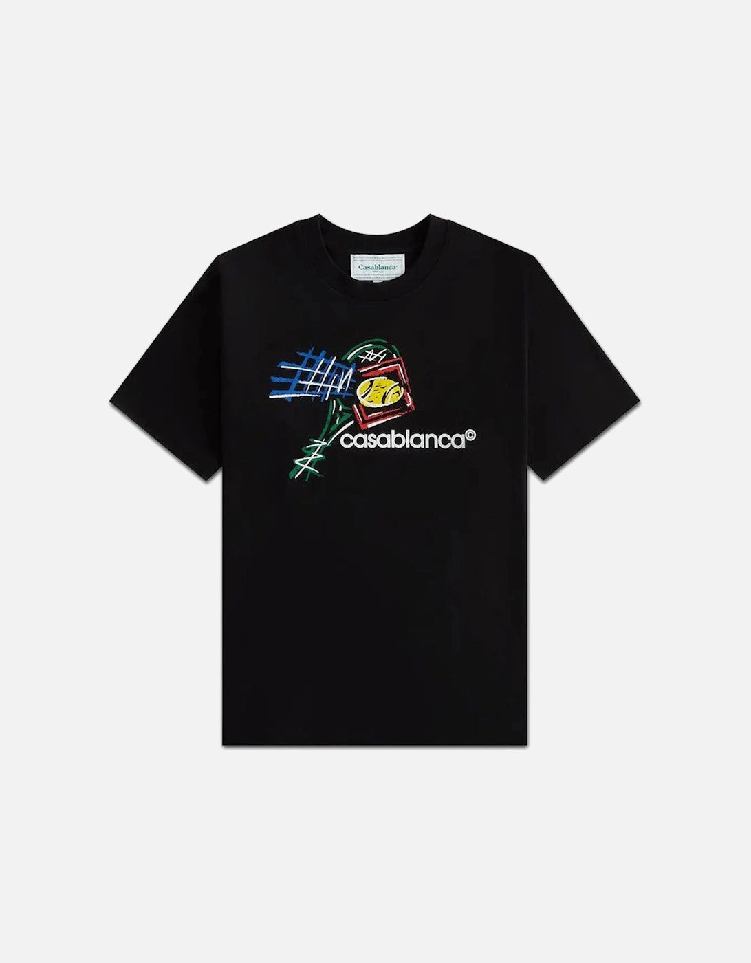 Casablanca Men's black casablanca croquis de tennis t-shirt