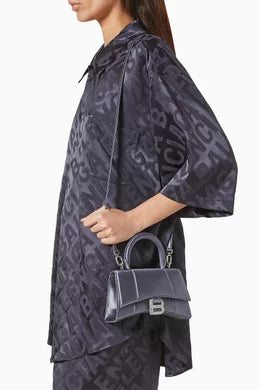 Balenciaga XS Hourglass Handbag in Satin