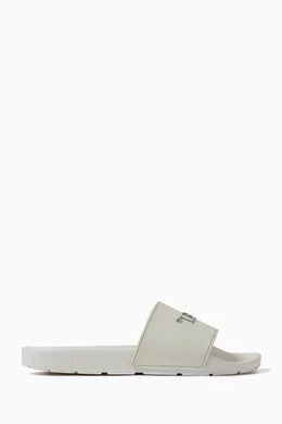 Off-White Quote Slides in Leather