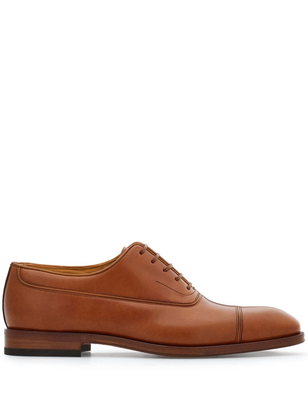 Ferragamo Classic Tan Cap-Toe Oxford Shoes