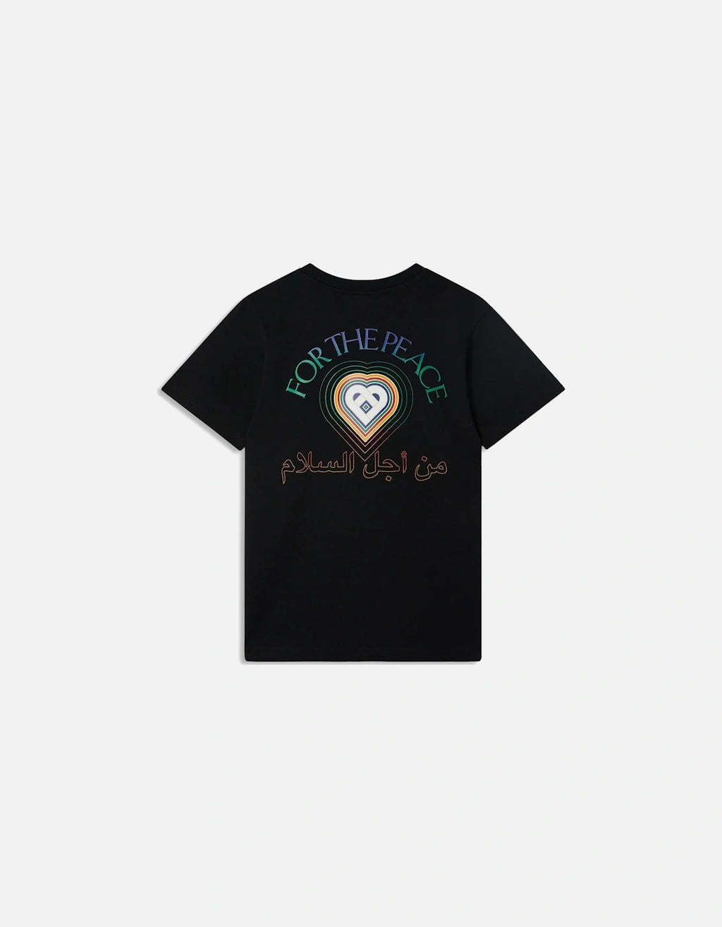 Casablanca Men's black casablanca for the peace printed t-shirt