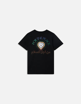 Casablanca Men's black casablanca for the peace printed t-shirt
