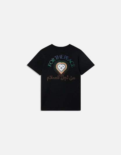 Casablanca Men's black casablanca for the peace printed t-shirt