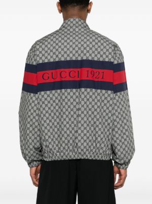 GG-print cotton bomber jacket